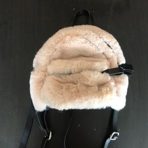 Fuzzy mini backpack